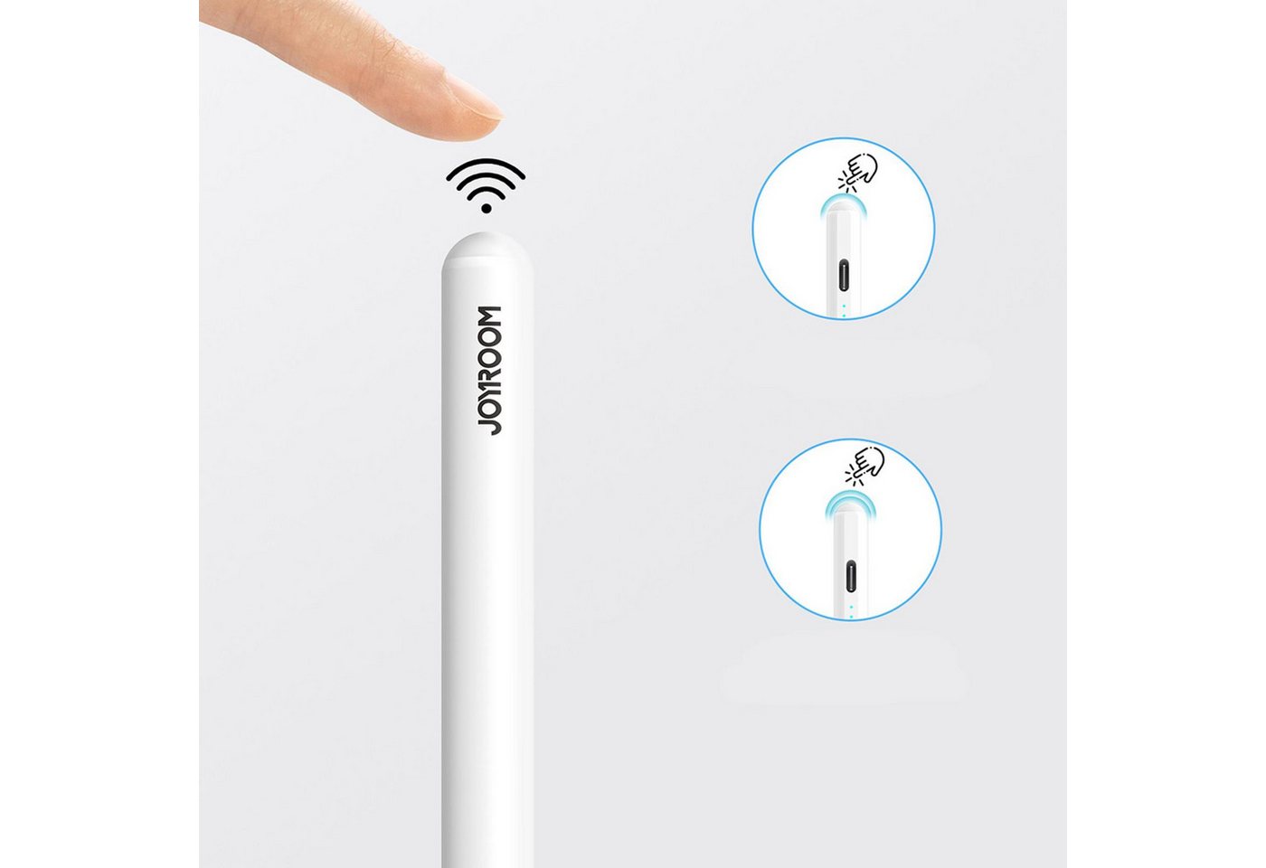 JOYROOM Eingabestift JR-X9S Pro Pencil für iPad 2018-2026 11th A16 10 9 8 7 6 Gen Stylus Pen USB-C Stylus Pen in Weiss