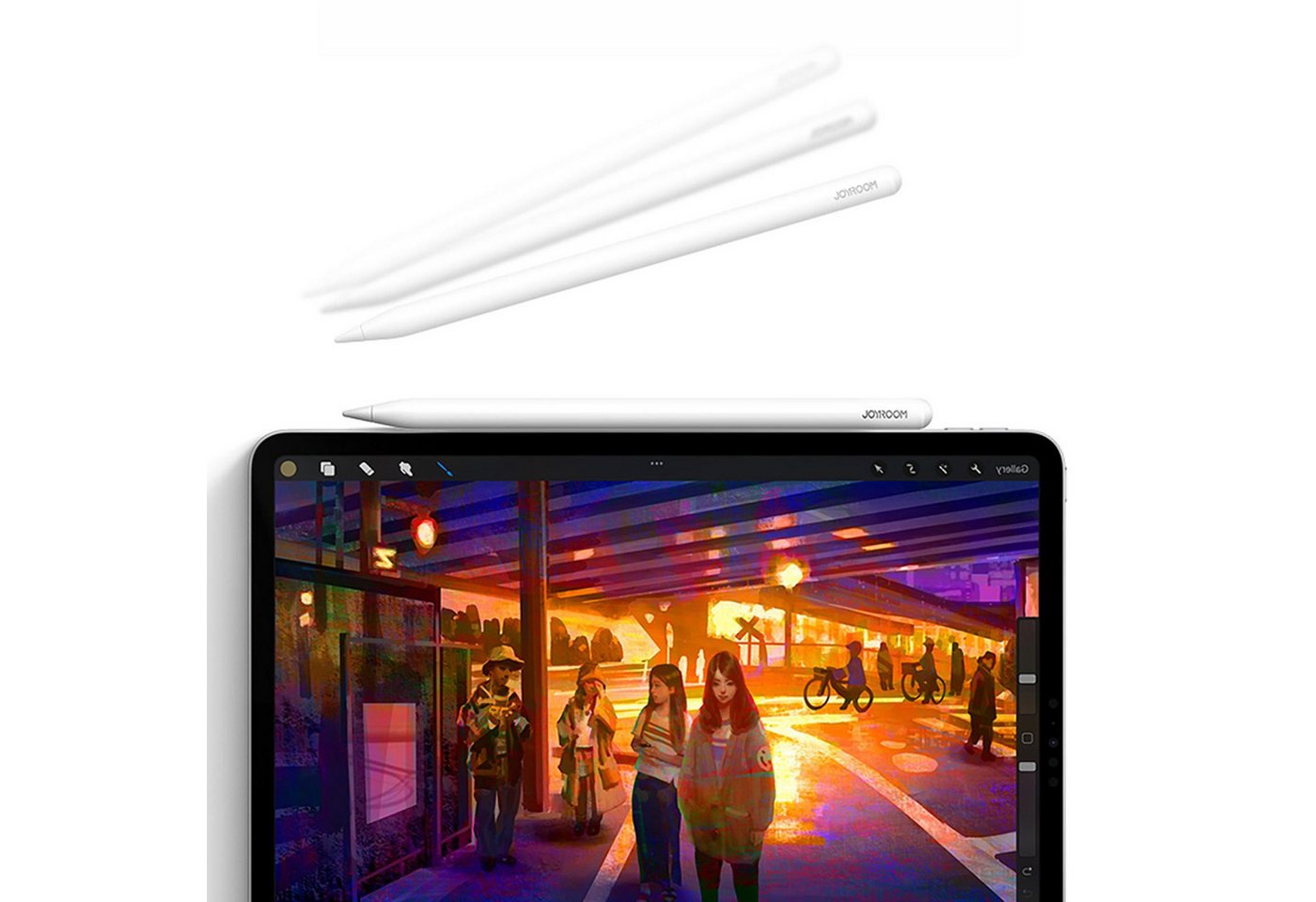 JOYROOM Eingabestift JR-X9S Pro Pencil für iPad 2018-2026 11th A16 10 9 8 7 6 Gen Stylus Pen USB-C Stylus Pen in Weiss Bild 2