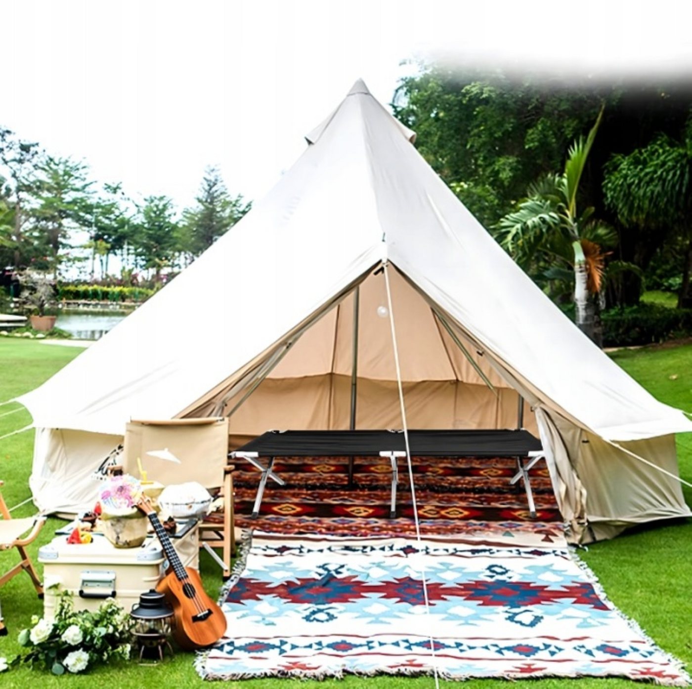 Realb2b Feldbett Feldbett faltbar XXL 190x62 cm Campingbett stabil mit Tragetasche (Feldbett faltbar Camping Gästebett mit Tragetasche Metallrahmen, Feldbett faltbar 190x62 cm Metallrahmen 600D Bezug Tragetasche) klappbar, platzsparend, transportabel, erhöhte Liegefläche Bild 3