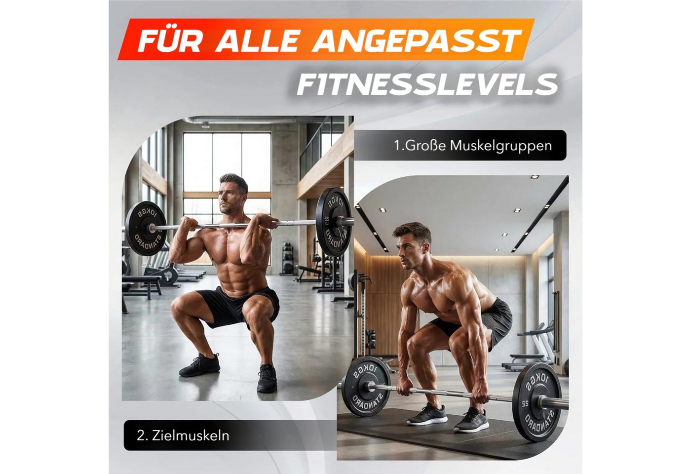 TLGREEN Hantelscheibe aus Gusseisen,olympische Standard-Hantelscheiben, 20 kg, (2-tlg), 50 mm Durchmesser, geeignet für Heim-Fitnessstudios und Krafttraining