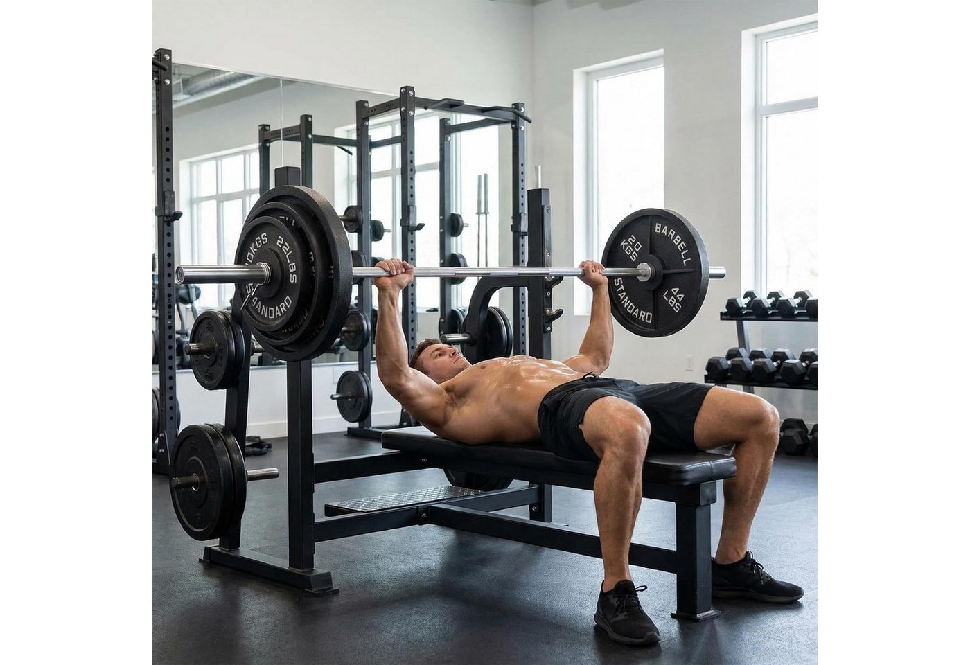TLGREEN Hantelscheibe aus Gusseisen,olympische Standard-Hantelscheiben, 20 kg, (2-tlg), 50 mm Durchmesser, geeignet für Heim-Fitnessstudios und Krafttraining Bild 5
