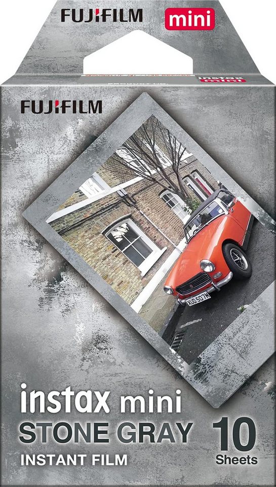 FUJIFILM Sofortbildfilm 5x Fujifilm Instax Mini Film Stone Gray je 10 Aufnahmen