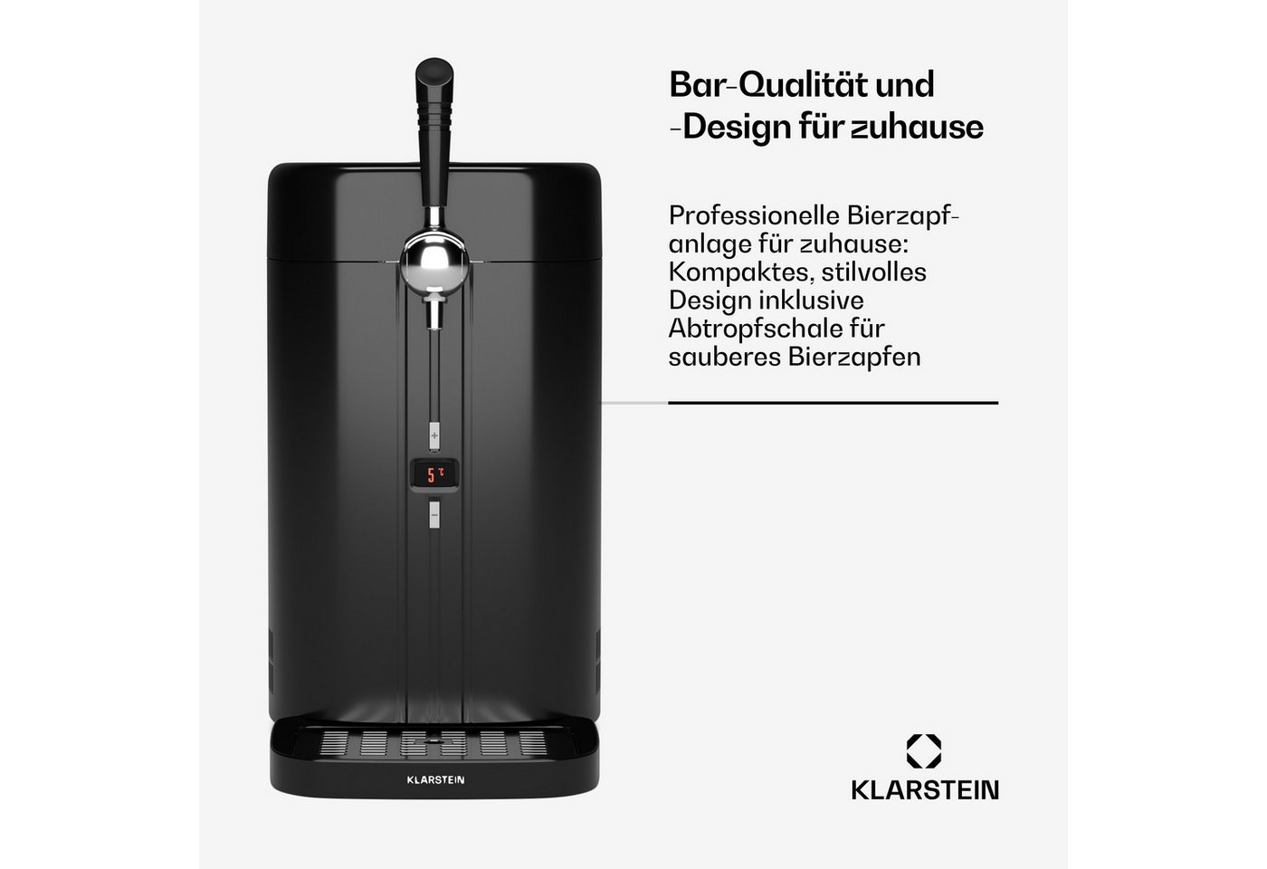 Klarstein Bierzapfanlage FrostBrew, Getränkespender Zapfanlage 5 L 60W LED Bild 2