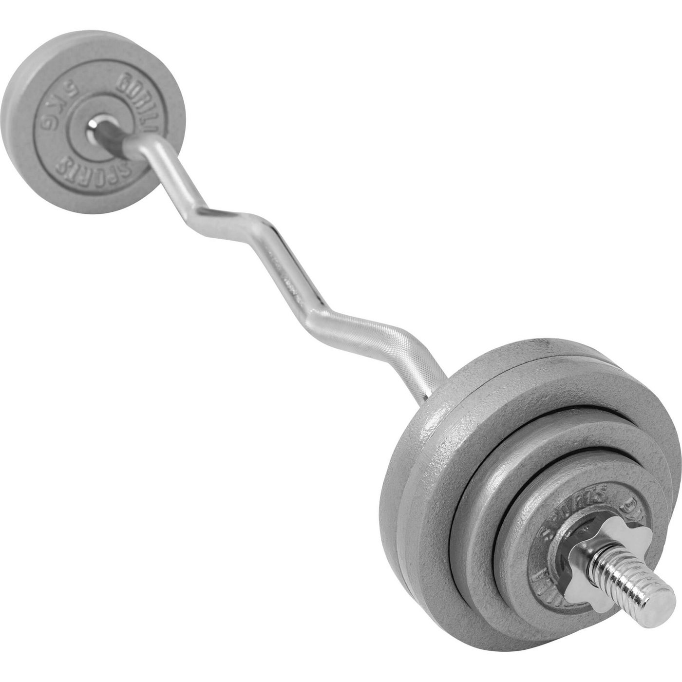 GORILLA SPORTS Hantel-Set SZ-Curlset Gusseisen 35 kg mit Verschlüssen Bild 3