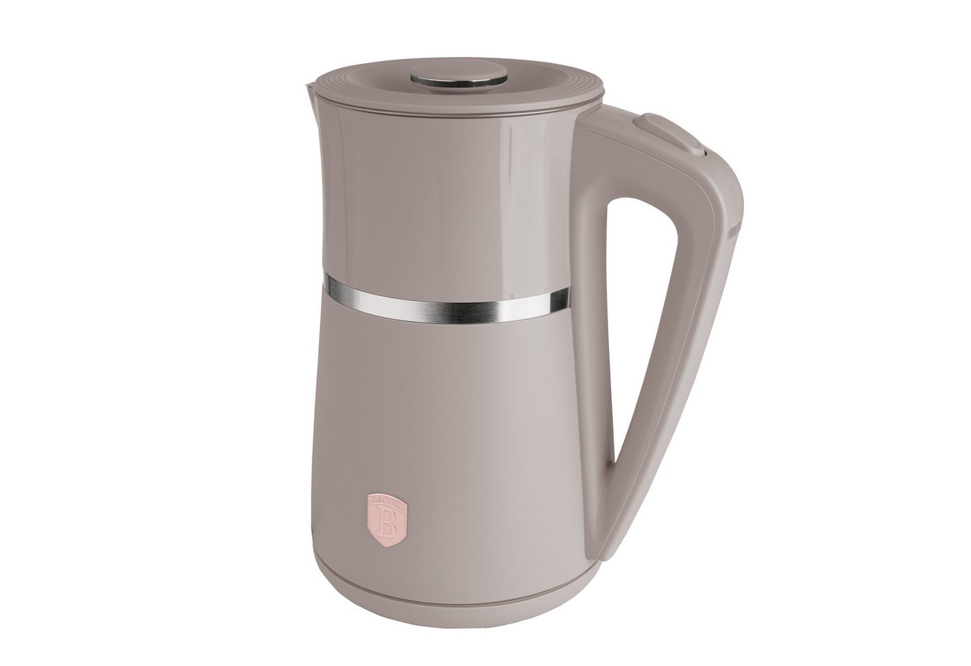 BerlingerHaus Wasserkocher Mattes Taupe, 1,7 l, 2200 W, Cool-Touch-Doppelwand, Edelstahl-Innenbehälter, abnehmbarer Deckel Bild 4