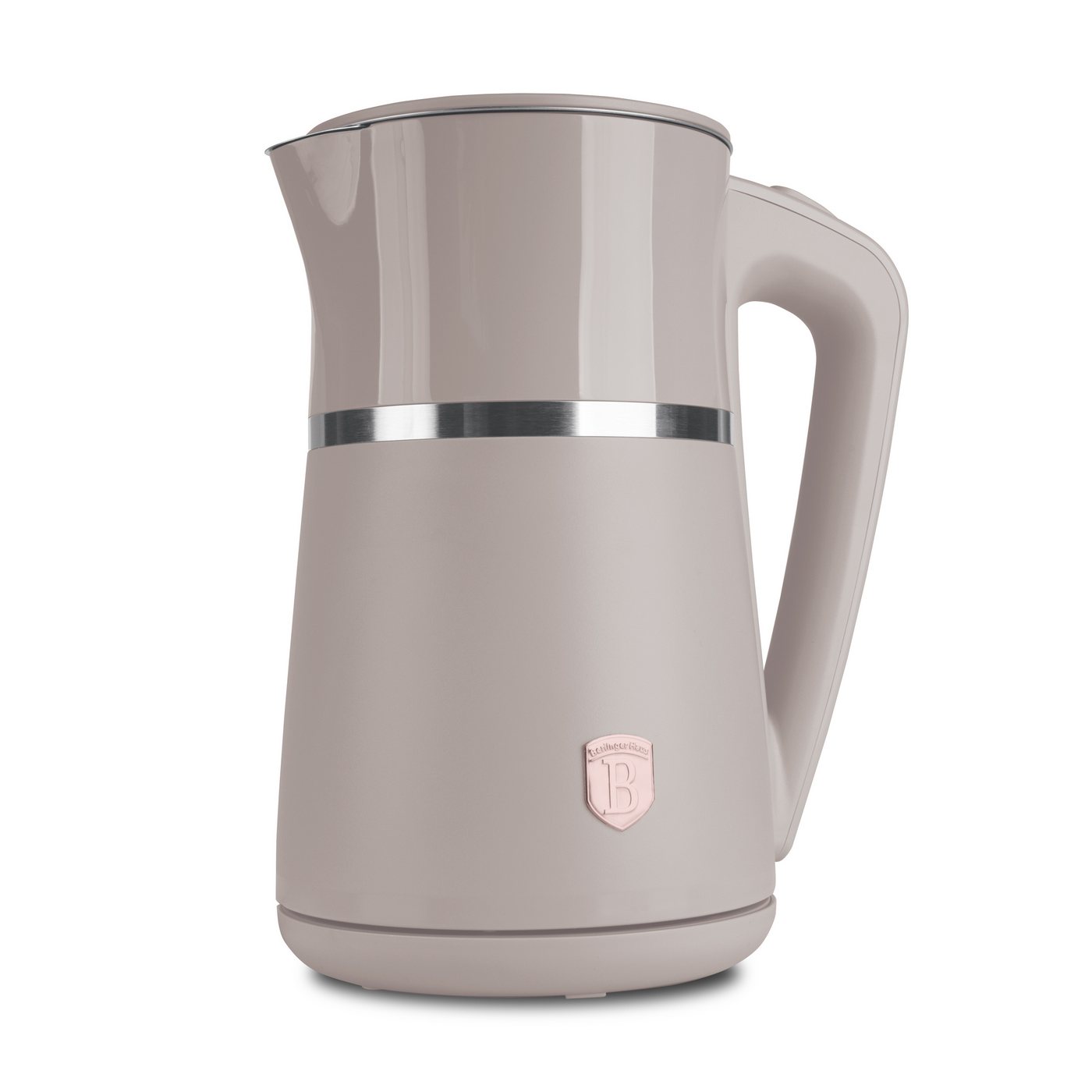 BerlingerHaus Wasserkocher Mattes Taupe, 1,7 l, 2200 W, Cool-Touch-Doppelwand, Edelstahl-Innenbehälter, abnehmbarer Deckel Bild 5