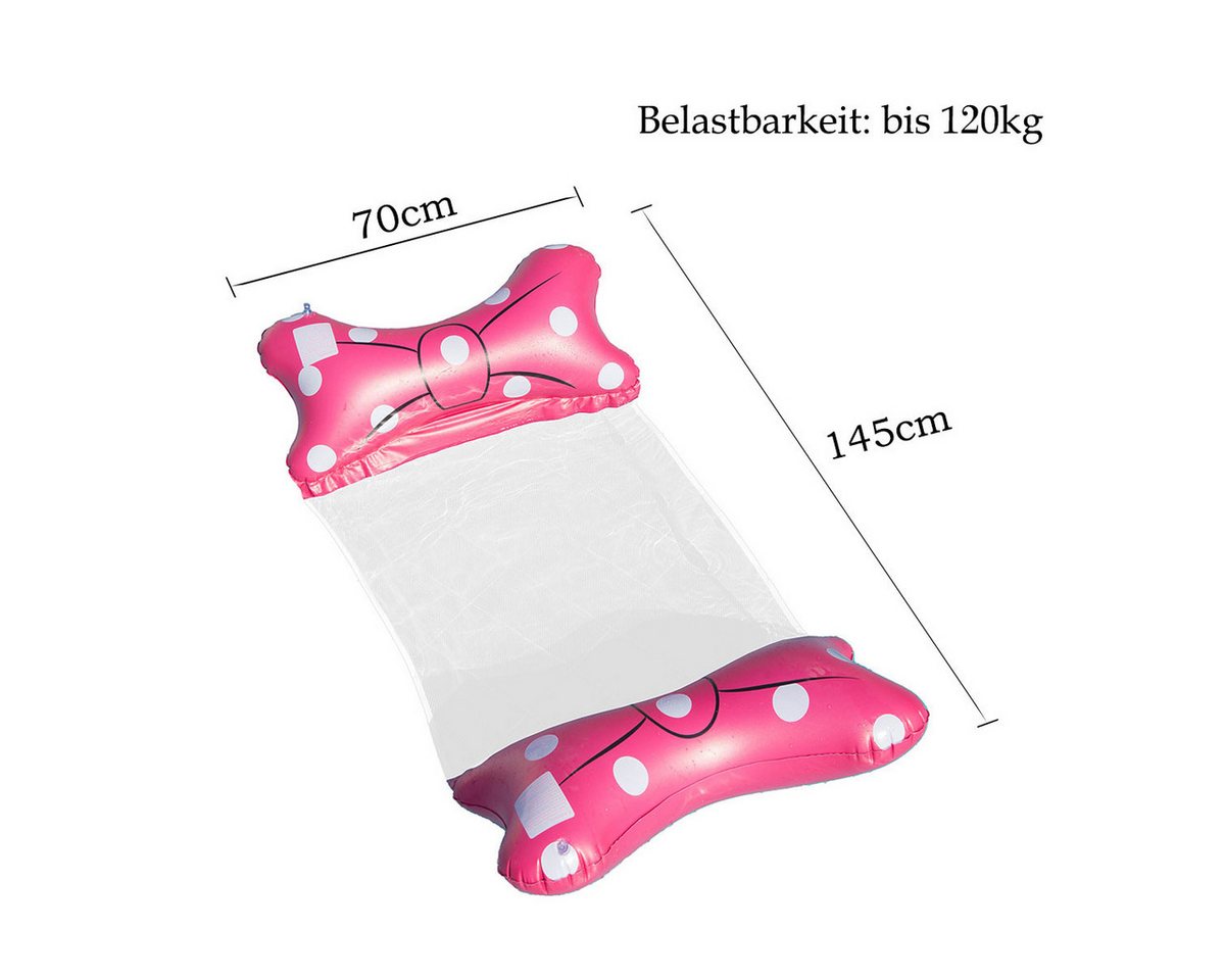 Vivi Idee Badeinsel Wasserhängematte Wasserluftmatraze mit Netz Wasserliege, (1-St) Bild 5