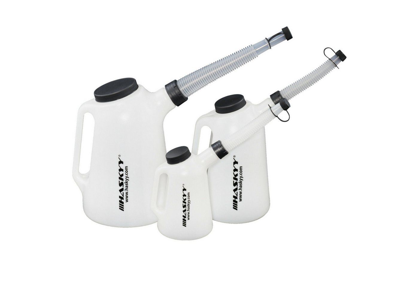 HASKYY Ölkanne Ölkannen Füllkannen 1,3,5 Liter Set Messbecher Wasserkanne Bild 4