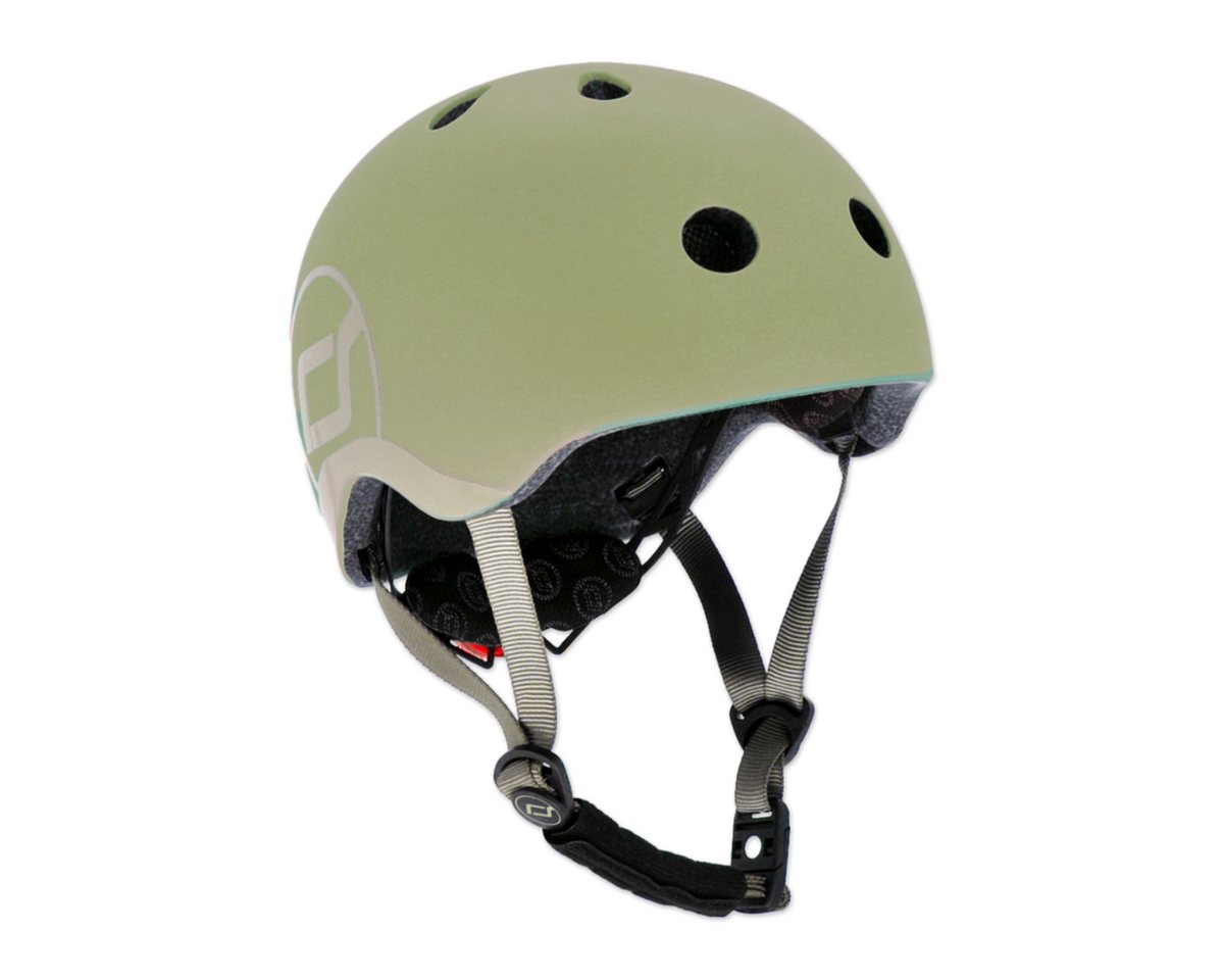 Scoot and Ride Kinderhelm Kinderhelm XXS-S Olive, grün - Schutzhelm, mit LED-Sicherheitslicht Bild 4
