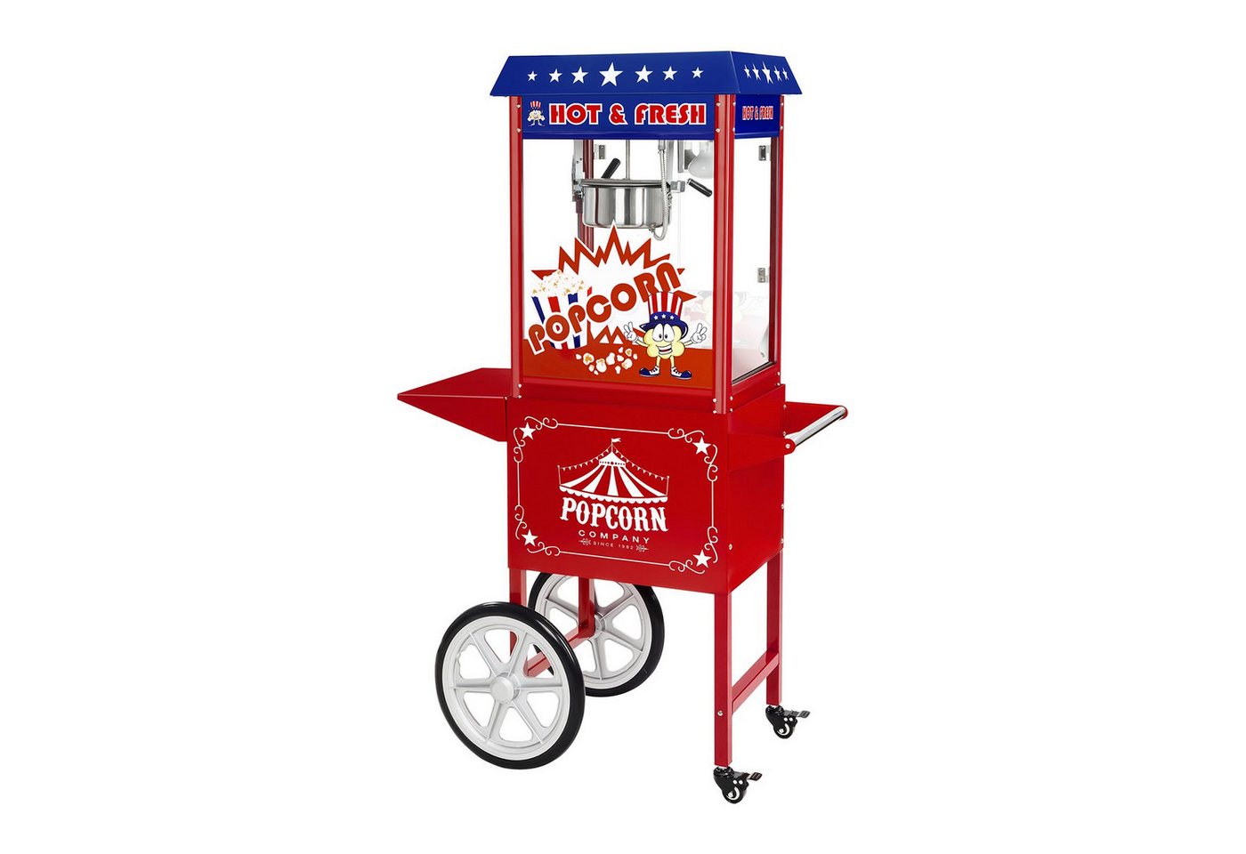 Royal Catering Popcornmaschine 5 kg/h Popcornautomat mit Wagen Popcorn Maker 1500 W USA-Design Profi Bild 3