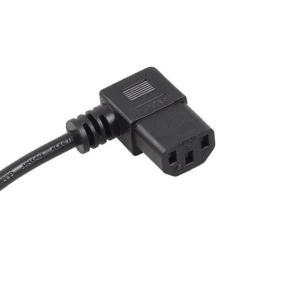 Maclean MCTV-802 Netzkabel 1,5 m mit Winkelstecker Netzkabel, (150 cm), Schutzkontakt auf C13 Kaltgerätestecker, 250 V / 16 A