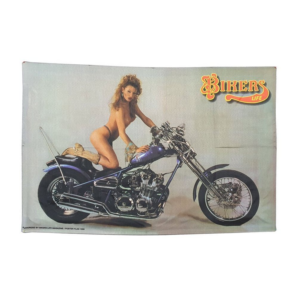 Westernlifestyle Flagge Bikers Life Bike Girl Posterflagge Fahne