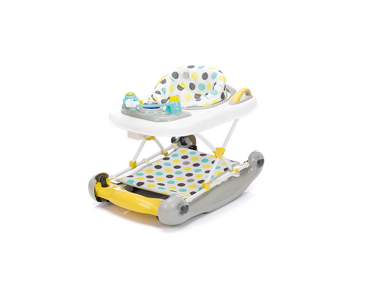 Fillikid Fahrradhelm Fillikid Lauflerngerät Punkte gelb/grau, Lauflernhilfe Babywalker Spiel- und Lauflernwagen Bild 3