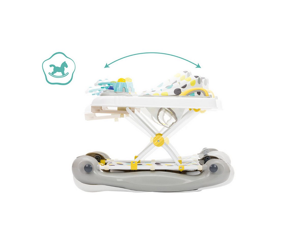 Fillikid Fahrradhelm Fillikid Lauflerngerät Punkte gelb/grau, Lauflernhilfe Babywalker Spiel- und Lauflernwagen Bild 5