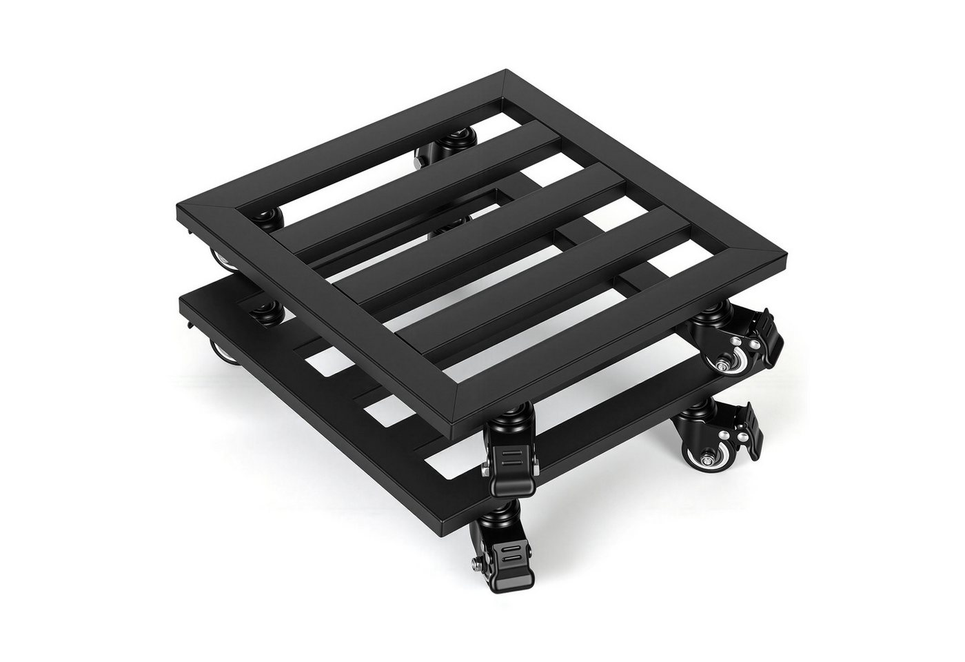 Clanmacy Pflanzenroller 2-4 Stück Pflanzenroller aus Metall 30 cm Pflanzuntersetzer mit Rollen Bild 5