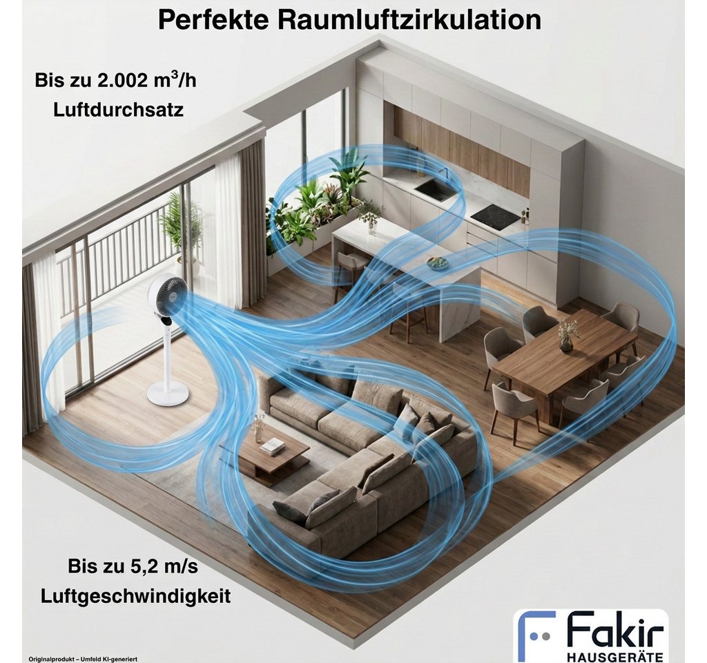 FAKIR Standventilator Stand Tisch Ventilator 2in1 prestige VC550 3D Oszilation Bild 3