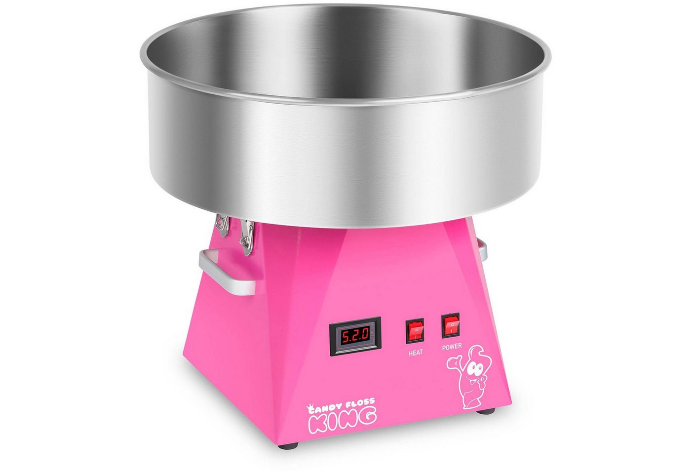 Royal Catering Zuckerwattemaschine 52 cm Zuckerwattegerät Zuckerwatte Maker Edelstahl Profi Gastro rosa