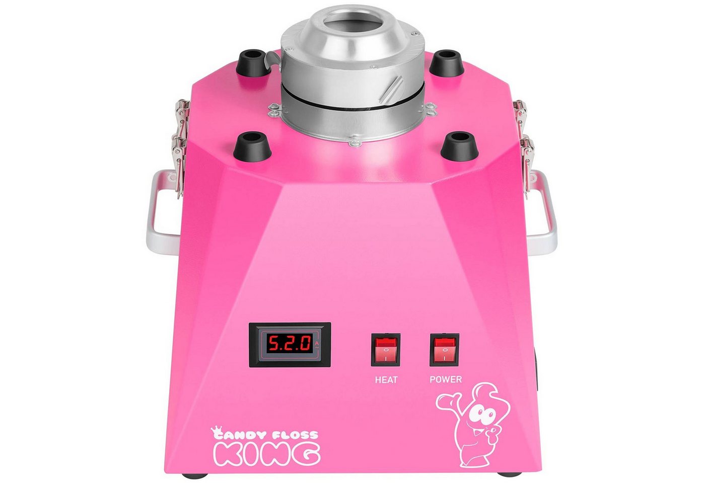 Royal Catering Zuckerwattemaschine 52 cm Zuckerwattegerät Zuckerwatte Maker Edelstahl Profi Gastro rosa Bild 3