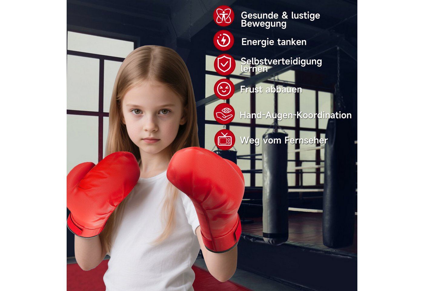 HOMELUX Punchingball 121-145cm Höhenverstellbar (Set, mit 2 Paar Handschuhe 1 Pump), für Jugendliche und Erwachsene Bild 5
