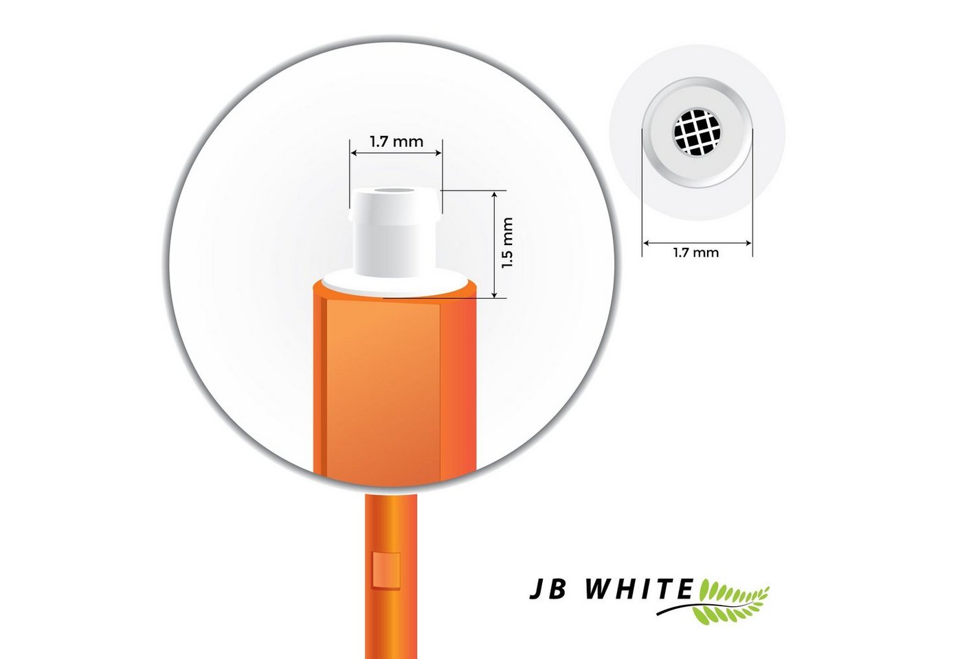JB White Cerumenfilter Cerumenfilter für Hörgeräte Höhe: 1,5mm Ø:1,7mm, Höhe: 1,5 mm, Durchmesser 1,7 mm Bild 2