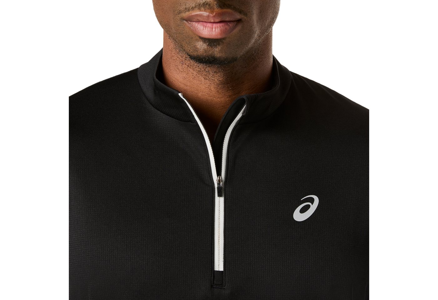Asics Laufshirt ICON LS 1/2 ZIP TOP Schnelltrocknend, Atmungsaktiv, Reflektierend