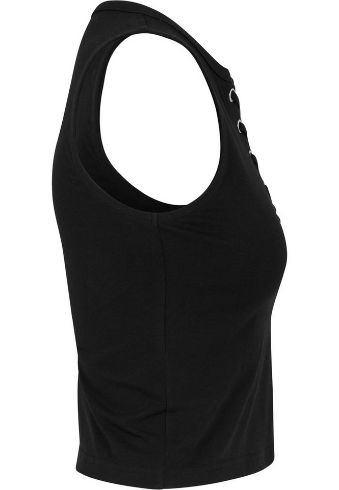 URBAN CLASSICS Yoga & Relax Shirt Urban Classics Damen Ladies Lace Up Cropped Top (1-tlg) Bild 4
