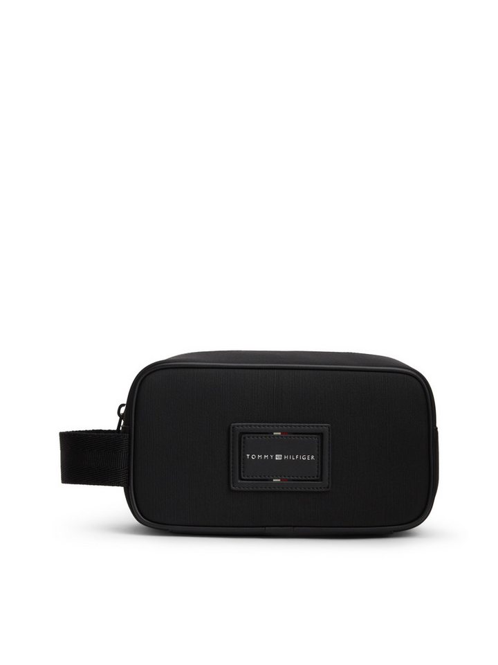 Tommy Hilfiger Kulturbeutel TH FOUNDATION WASHBAG, Unisex Kulturbeutel, Minibag, Waschbeutel mit Logoschriftzug