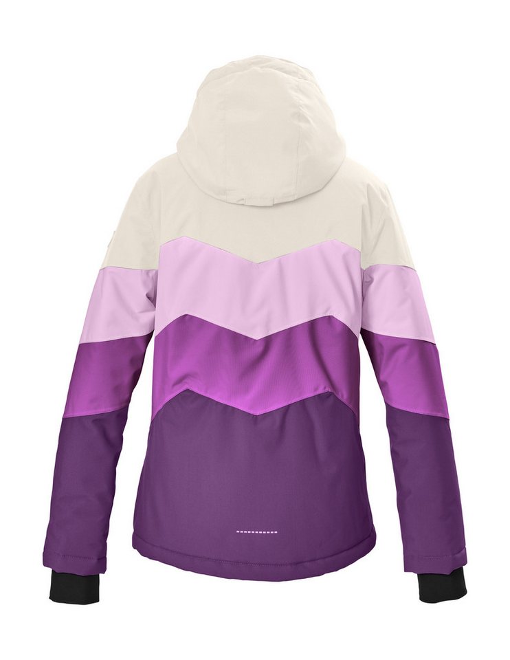 Killtec Skijacke KSW 188 GRLS SKI JCKT Kinder Skijacke: wasserdicht, atmungsaktiv, verstellbar, Colourblock