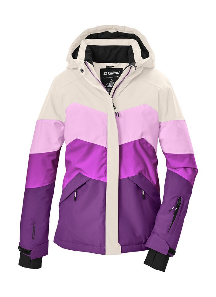 Killtec Skijacke KSW 188 GRLS SKI JCKT Kinder Skijacke: wasserdicht, atmungsaktiv, verstellbar, Colourblock Bild 2