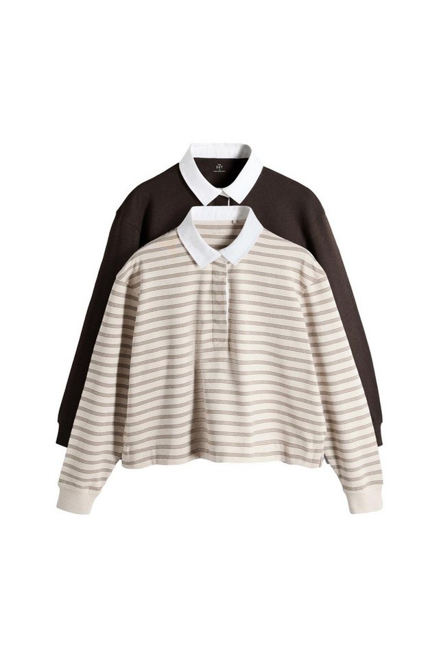 The Set Rugbyshirt The Set Sweatshirts mit Rugbykragen, 2er-Pack (2-tlg) Bild 2
