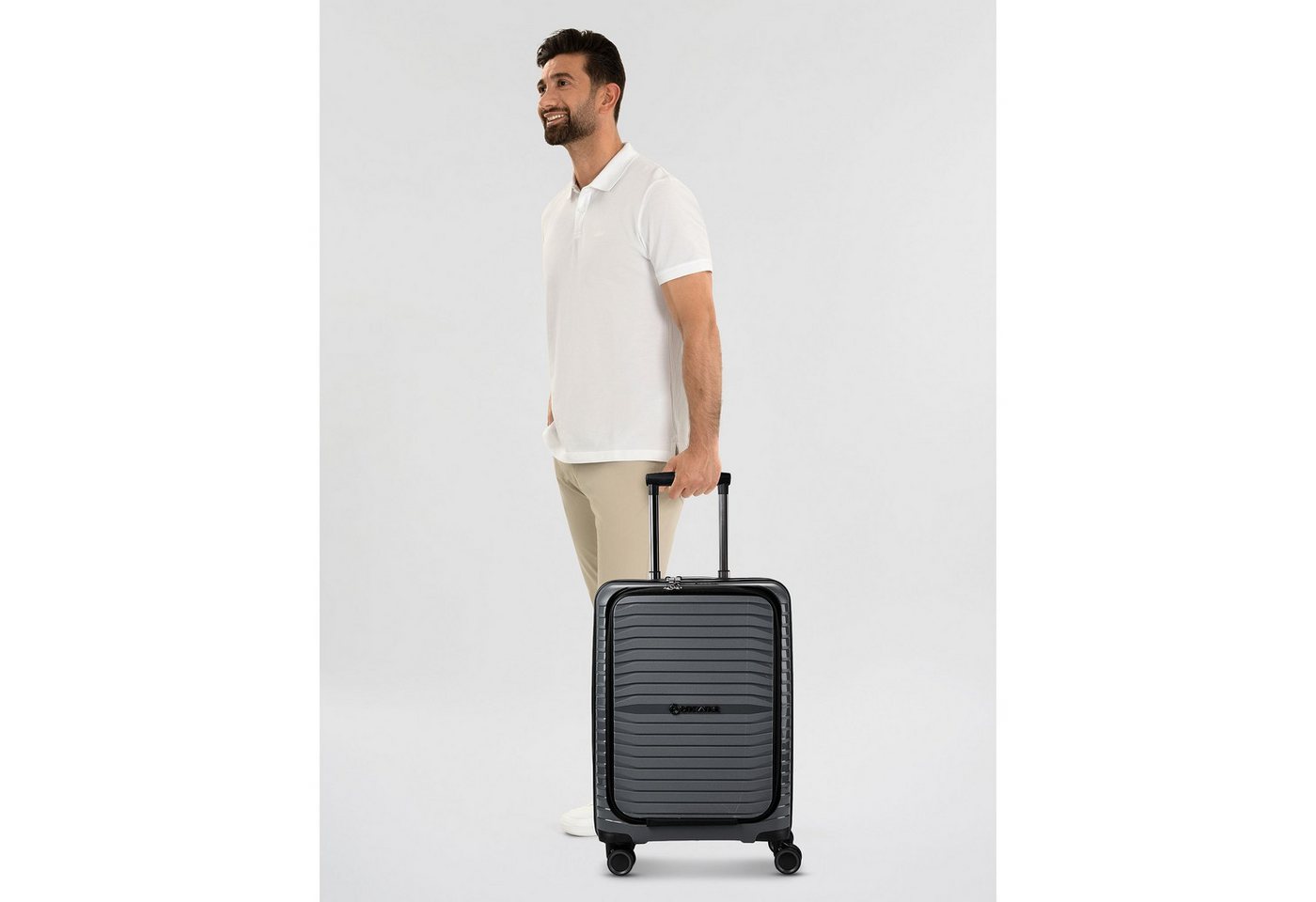 Stratic Handgepäck-Trolley Bright +, 4 Rollen, Polypropylen Bild 5