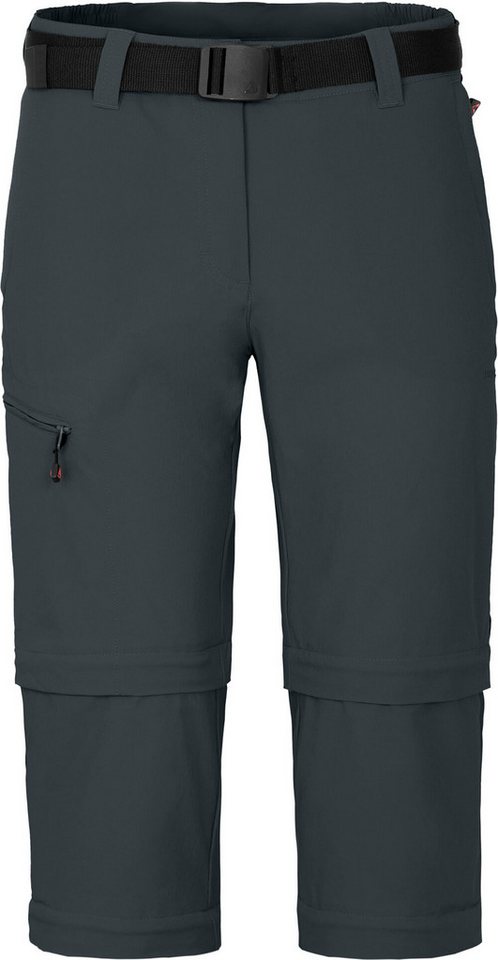 Bergson Outdoorhose NARRABEEN Doppel Zipp-Off Damen Wanderhose, vielseitig pflegeleicht, Normalgrößen, dunkel grau Bild 4