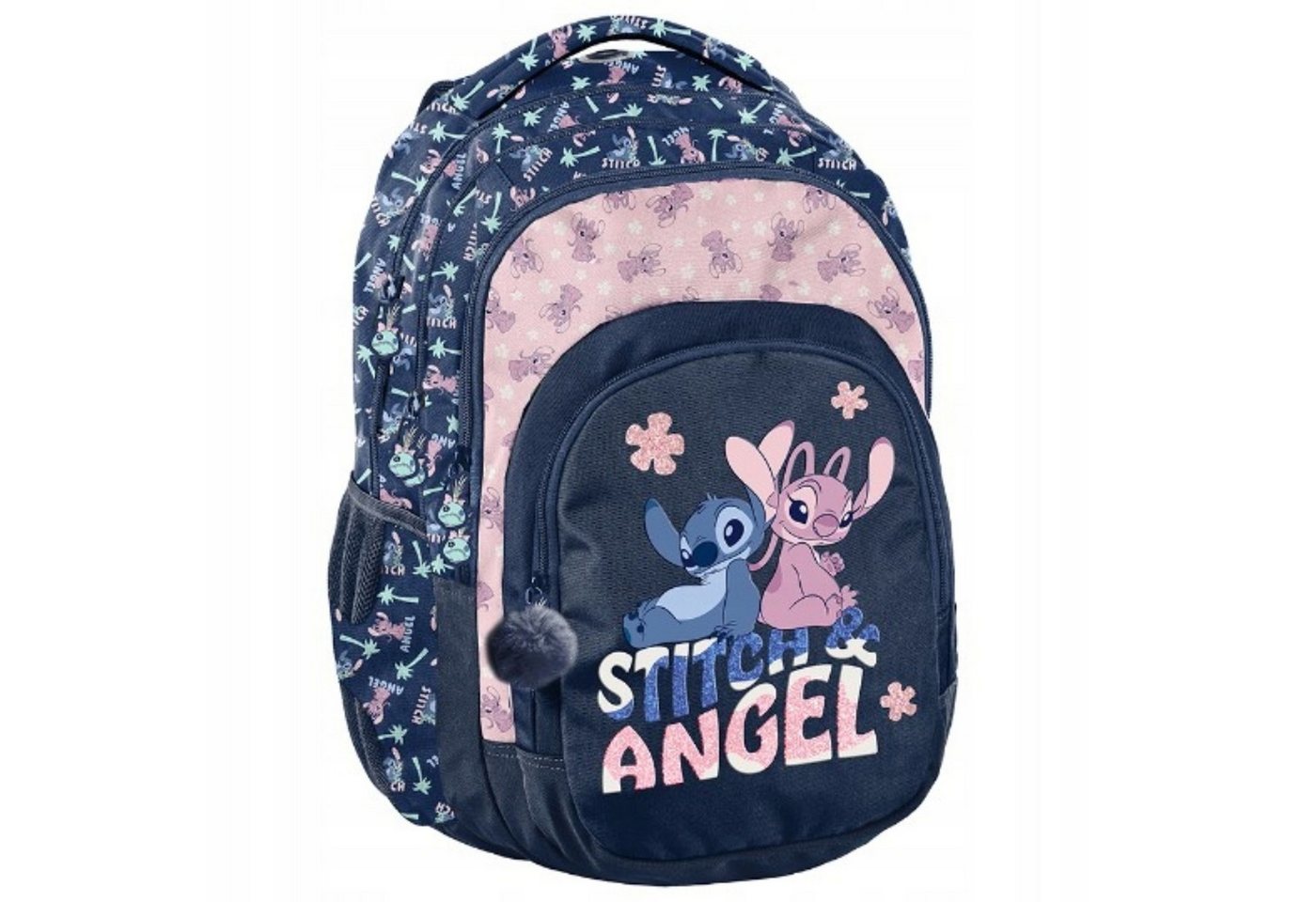 PASO Schulrucksack Disney Stitch Schulrucksack Mädchen PASO 3 Fächer Klasse 4–6 (1-tlg)
