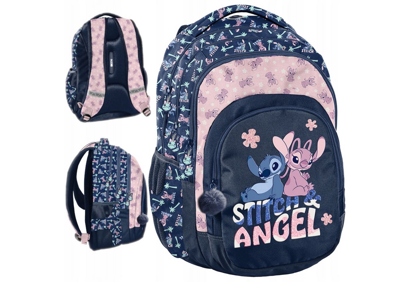 PASO Schulrucksack Disney Stitch Schulrucksack Mädchen PASO 3 Fächer Klasse 4–6 (1-tlg) Bild 3