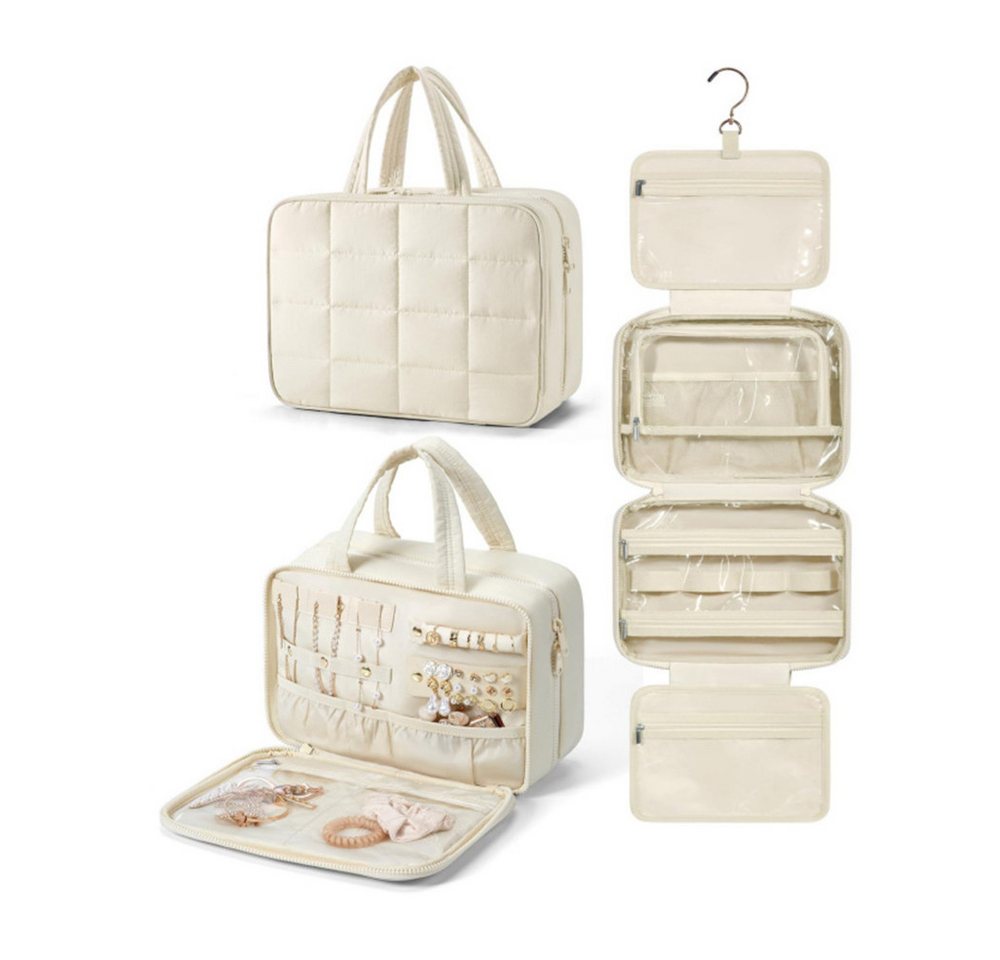 Cachito Kosmetiktasche Groß Kulturbeutel zum Aufhängen, Kulturtasche für Damen, Damen Reise Schmuck Organizer, Puffy Makeup Cosmetic Bag Organizer Bild 5