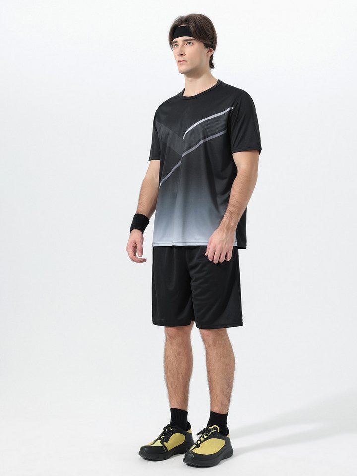 YOUTHUP Sportanzug, Herren Trainingsanzug mit Farbblockung Sportlicher Stil
