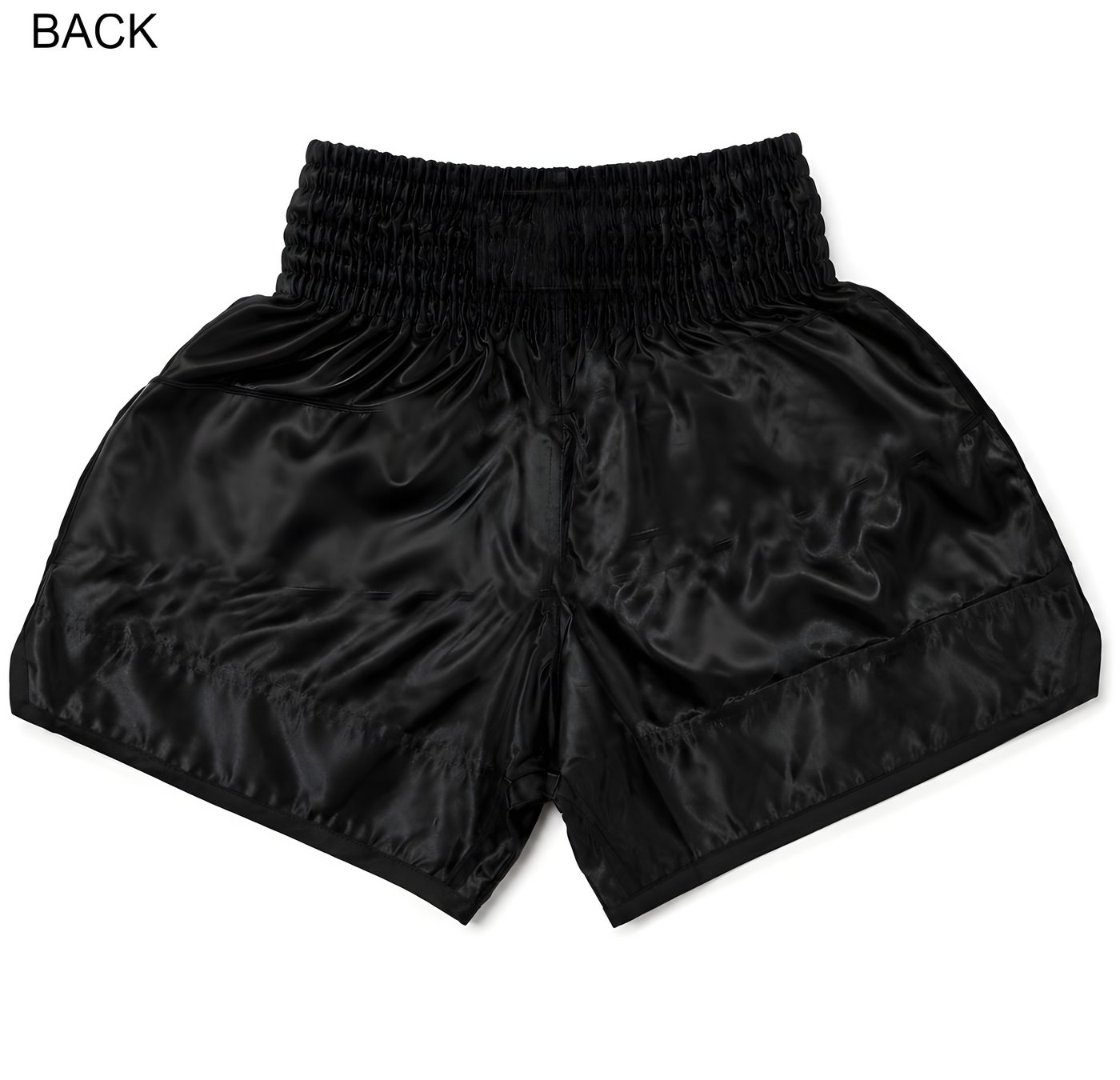 BAY-Sports Sporthose Fashion Thaiboxhose schwarz grau Thaiboxshorts Hose Muay Thai Herren (schwarz, Stück) Dickes Polyester aufgenähte Thai Schrift schwarz/grau Elastikbund