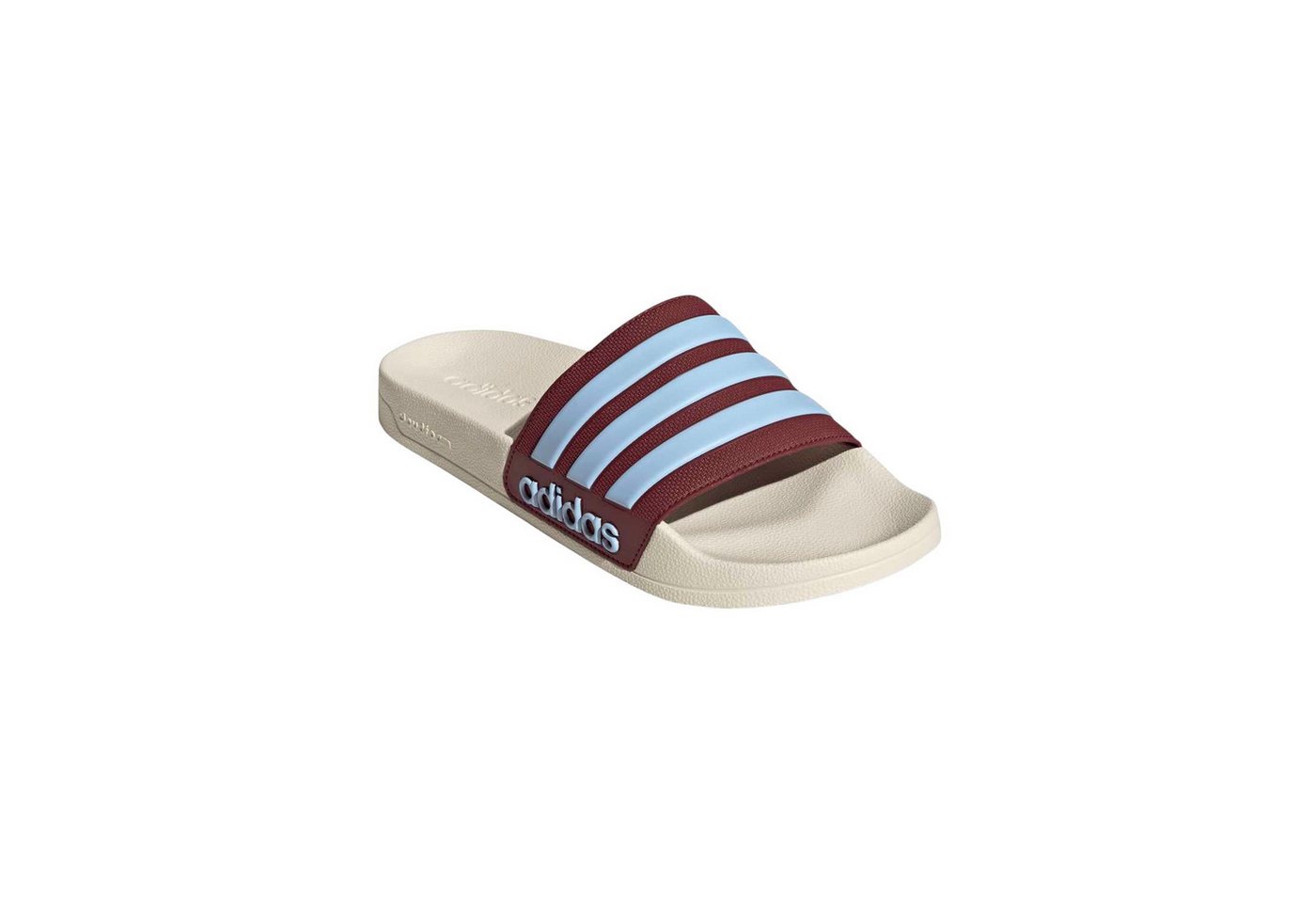 adidas Performance Adilette Shower 3-Streifen creamweiss/weinrot Herren Badeschuh Bild 4