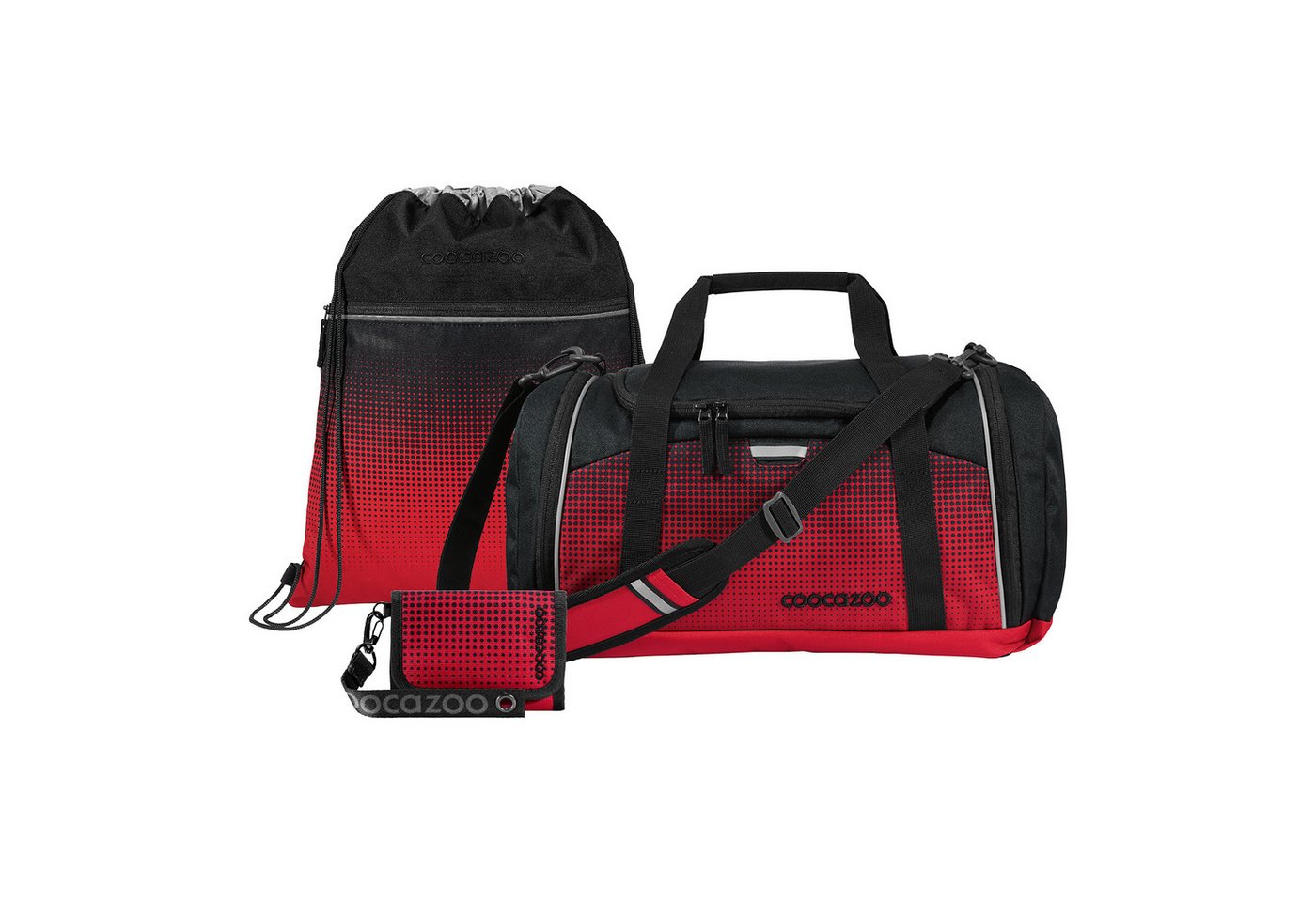 coocazoo Schulrucksack Blazing Fire, Sporttasche, Turbeutel Geldbörse (3-tlg) Bild 3
