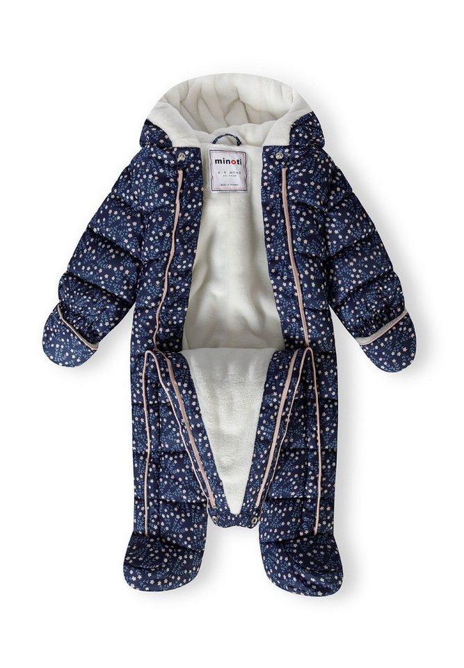 MINOTI Schneeoverall Gefütterter Overall mit Reißverschlüssen (0-24m)