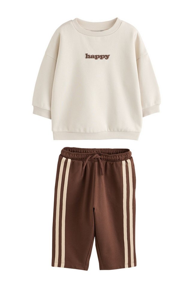 Next Sweatanzug Rundhals-Sweatshirt mit Print und Jogginghose (2-tlg)