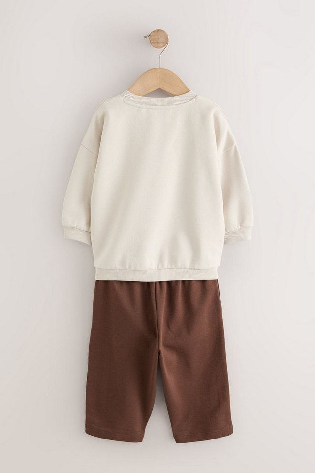 Next Sweatanzug Rundhals-Sweatshirt mit Print und Jogginghose (2-tlg) Bild 4