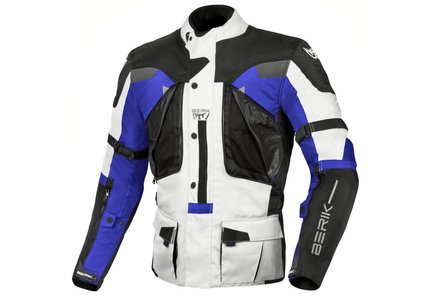 Berik Motorradjacke Ferpho wasserdichte Motorrad Textiljacke Verbindungsreißverschluss,Ellenbogenprotektoren enthalten,herausn
