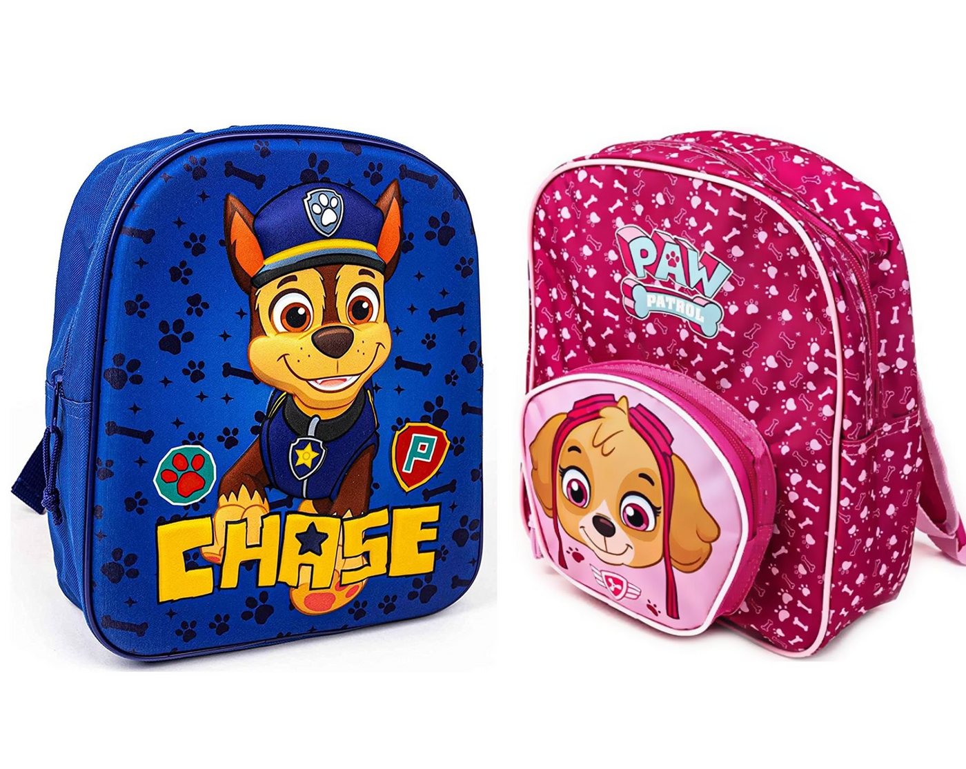 PAW PATROL Kinderrucksack PAW PATROL Kinderrucksack 3D Jungen und Mädchen für Kita Schule blau und pink Bild 4