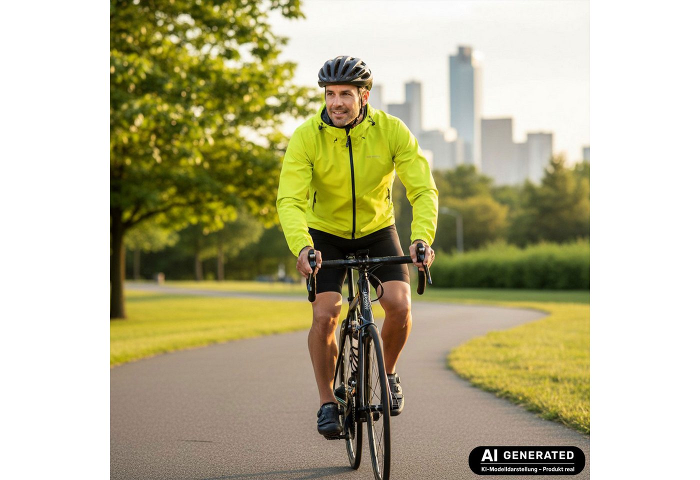 Dry Fashion Fahrradjacke Laboe Herren Funktionsjacke - Regenjacke Outdoor leicht & verstaubar Jacke Wasserdicht, Windicht, Atmungsaktiv, Kapuze mit Vorderschirm Bild 3