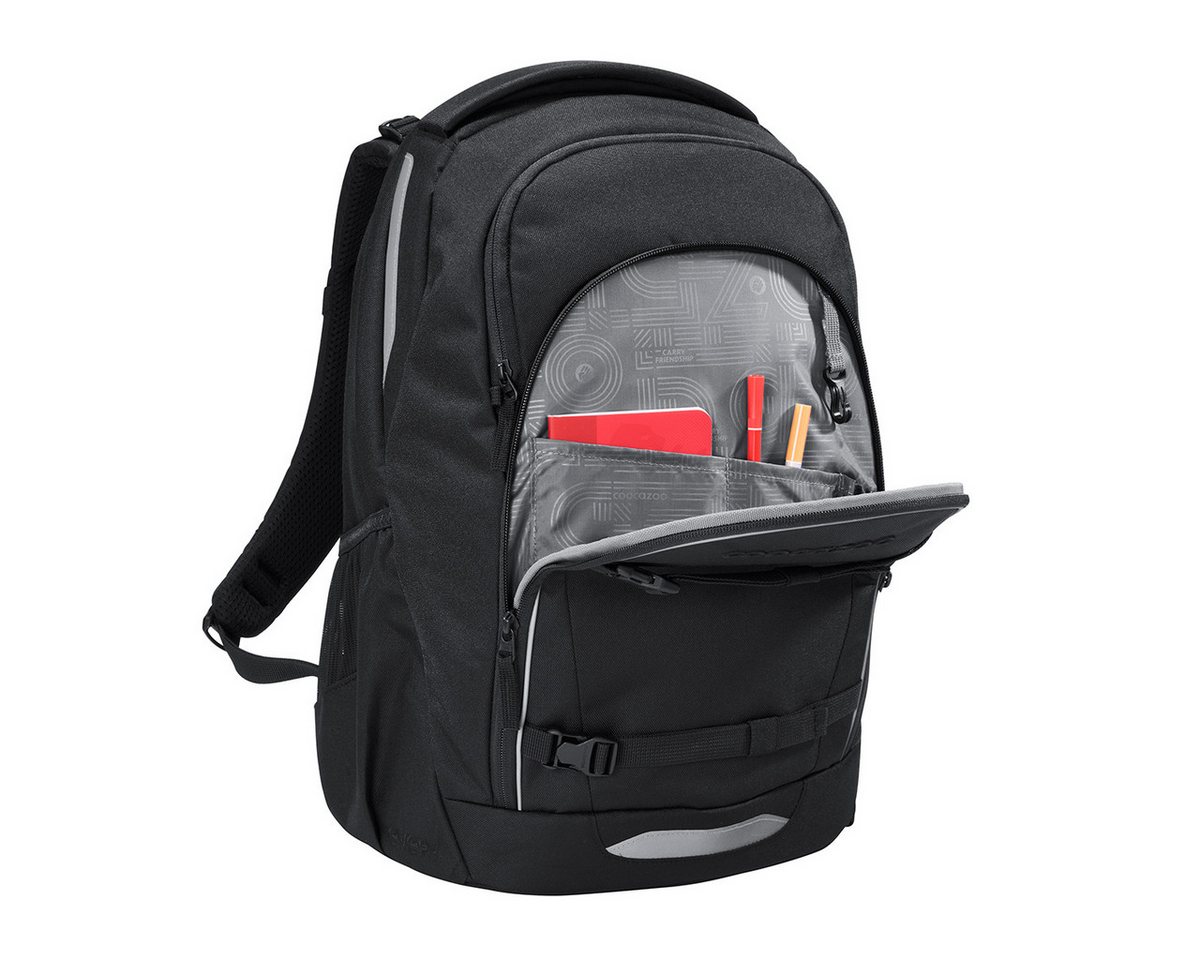coocazoo Schulranzen Schulrucksack-Set EVERY Midnight Black 2-teilig (2-teilig), ergonomisch, rückenschonend, Leichtgewicht Bild 2