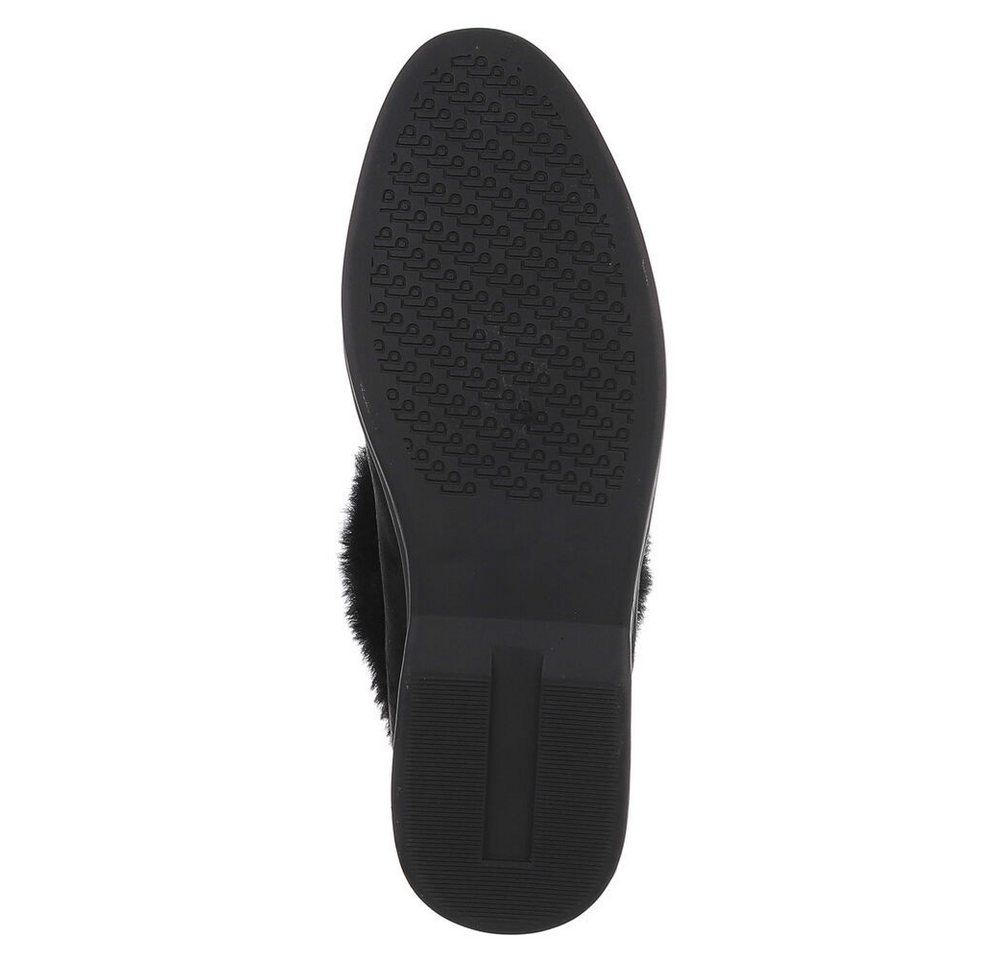 Ital-Design Gemütlicher Damenschuh mit weicher Innenauskleidung Snowboots (90793370) Blockabsatz Mokassins in Schwarz Bild 5