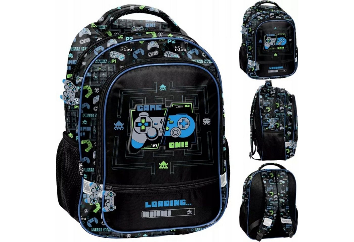 PASO Schulrucksack Paso Schulrucksack Set Pad für Jungen 4-teilig Gaming Rucksack (1-tlg) Bild 5