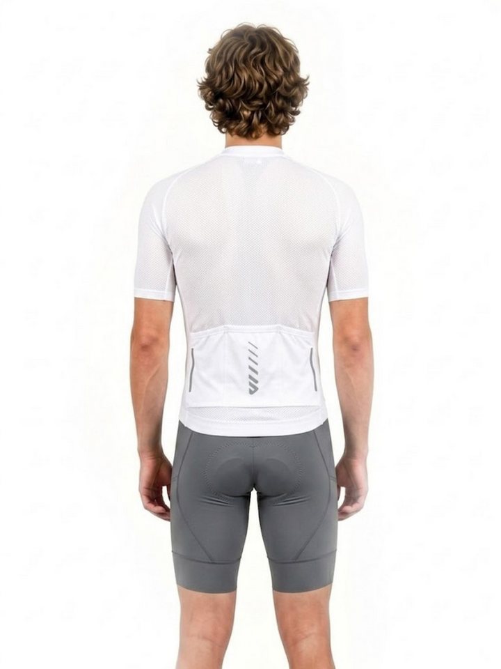 Wulibike Radtrikot Herren Kurzarm Gravel-Trikot für Bikepacking, Fahrradbekleidungsset (2-tlg) Herren Gravel-Set mit Y-Trägerhose und 6 Cargo-Taschen Bild 3
