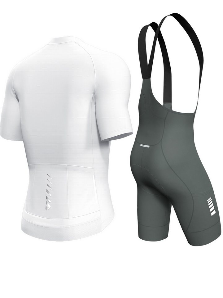 Wulibike Radtrikot Herren Kurzarm Gravel-Trikot für Bikepacking, Fahrradbekleidungsset (2-tlg) Herren Gravel-Set mit Y-Trägerhose und 6 Cargo-Taschen Bild 5
